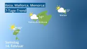Wetterprognose für die Balearen: Palma, Ibiza und Mahon im 7-Tage-Trend