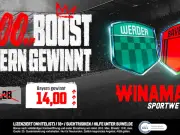 Winamax Quotenboost: 1000% Erhöhung auf Bayern-Sieg in Bremen am 14.02.26