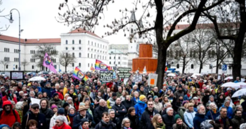 3.000 Demonstranten fordern in München Prüfung rechtsextremer Parteien