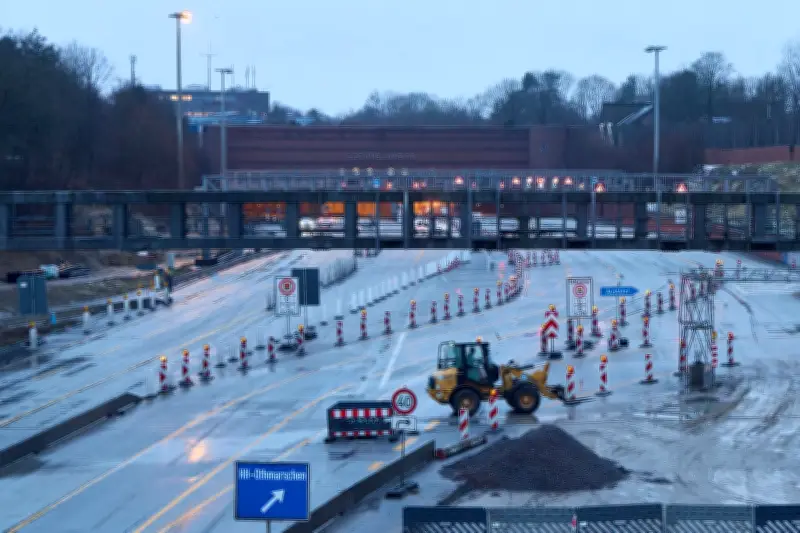 A7 und Elbtunnel in Hamburg für 55 Stunden voll gesperrt - Bauarbeiten am Wochenende