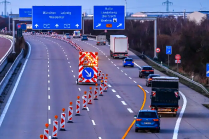 A9-Sperrung bei Halle: Verkehr fließt trotz Fahrbahnschäden reibungslos
