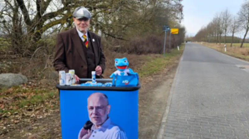 AfD-Kandidat Jörg Valentin kämpft als Bahnpendler um Bürgermeisteramt in Anklam