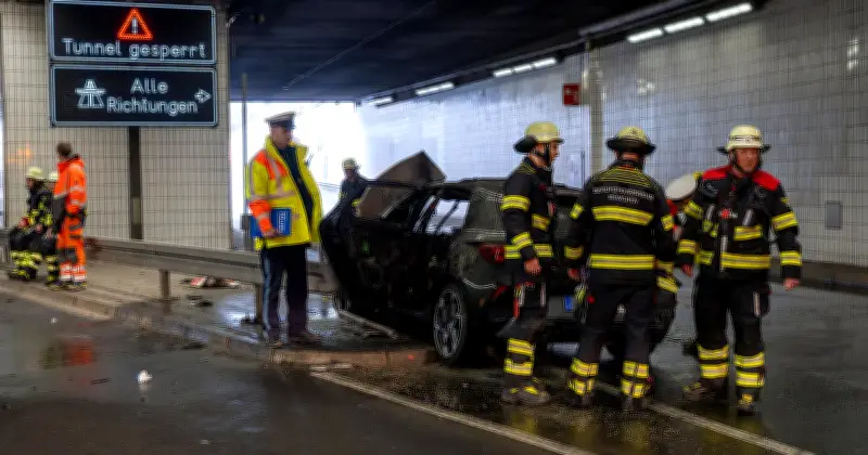 Auto brennt im Innsbrucker-Ring-Tunnel: Mittlerer Ring nach Unfall wieder frei