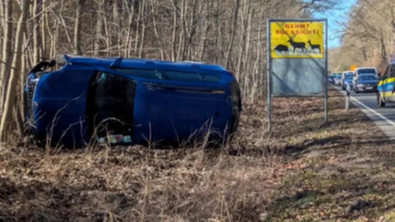 Auto landet im Straßengraben: B109 bei Hanshagen halbseitig gesperrt