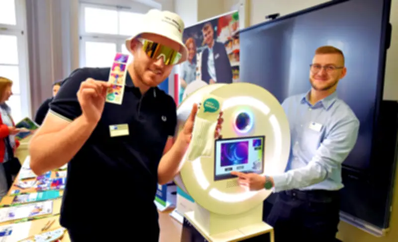 Berufsmesse in Aken: Kreative Werbeartikel wie Anti-Stress-Bälle begeistern Besucher