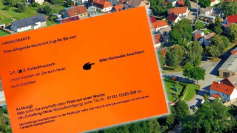 Betrugsmasche in Westdorf: Polizei warnt vor orangen Rückruf-Karten in Briefkästen