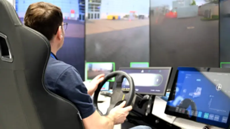 Düsseldorf testet fernbediente Kleinbusse: Ein Operator lenkt zwei Shuttles vom Kontrollraum aus