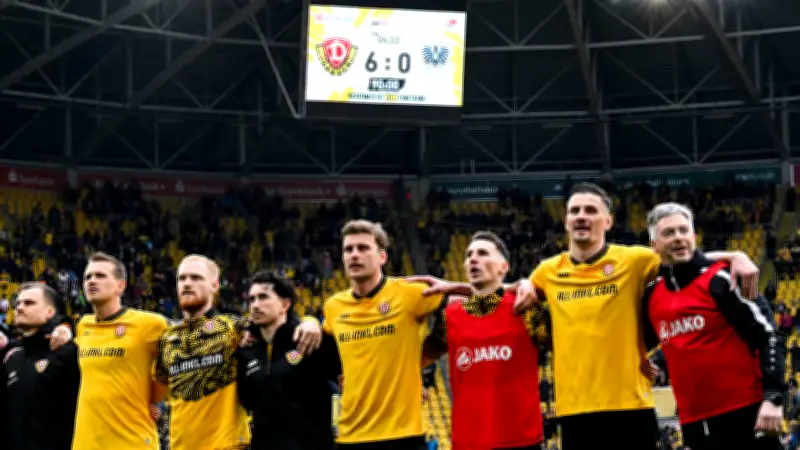 Dynamo Dresden feiert historischen 6:0-Kantersieg gegen Preußen Münster