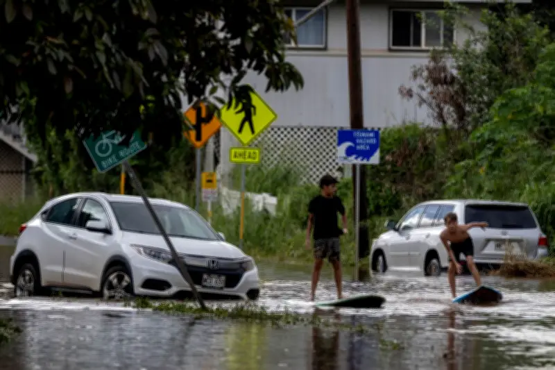 Hawaii: Sturzfluten nach Regenfällen - Behörden warnen vor Haien in trübem Wasser