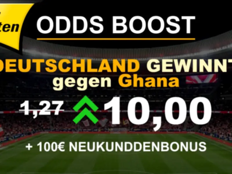 Interwetten bietet Mega-Quote 10,0 für Deutschlands Sieg gegen Ghana