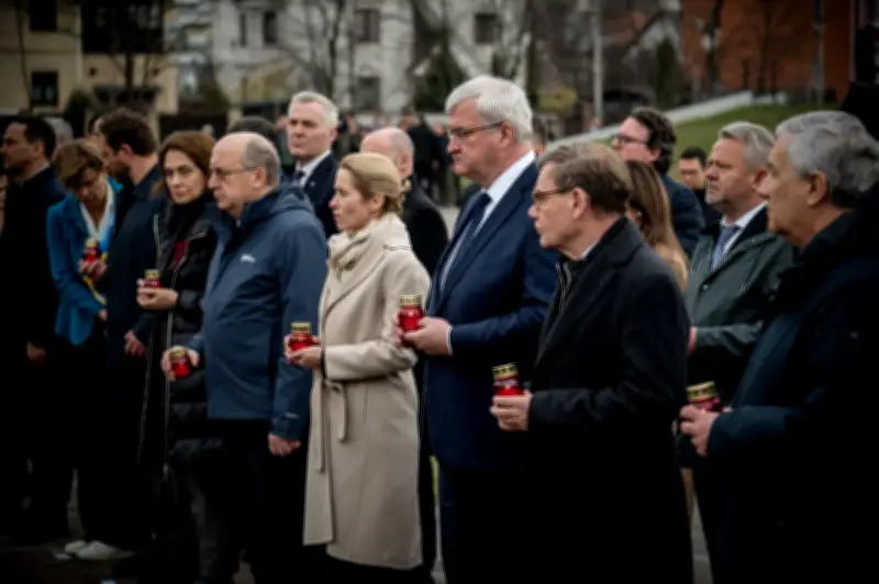 Kallas fordert bei Butscha-Gedenken neue US-Sanktionen gegen Russland