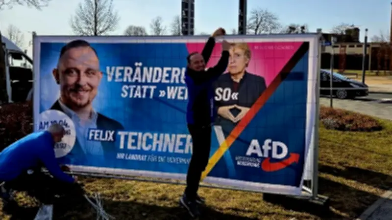 KI-generierte CDU-Kandidatin mit Merkel-Raute löst Eklat um AfD-Wahlplakat in Uckermark aus