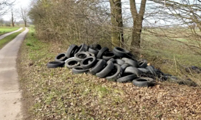 Kreisjägermeister empört: Dutzende Altreifen illegal in Waldersee entsorgt