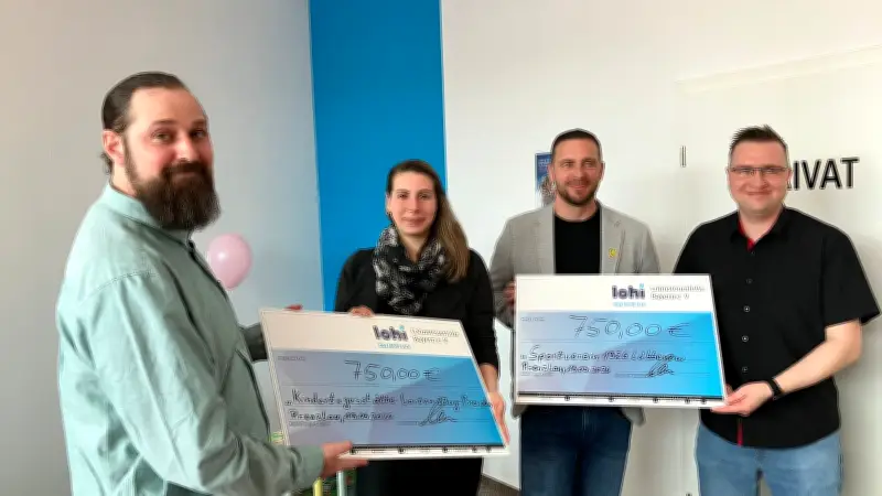 Lohi Prenzlau spendet 1500 Euro an Kita Gartenzwerge und SV Lübbenow