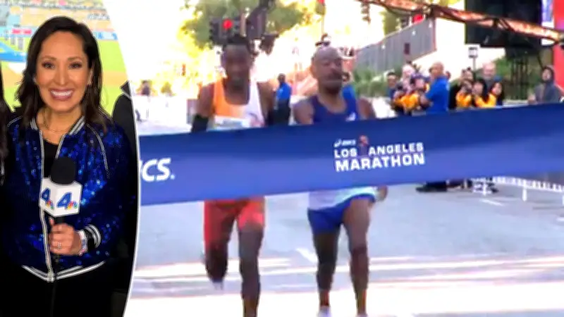 Los-Angeles-Marathon: Moderatorin Lynette Romero rastet bei engstem Finish aller Zeiten aus