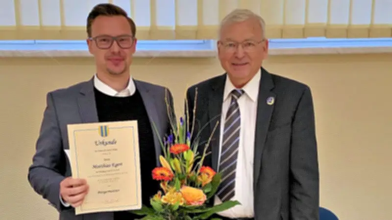 Matthias Egert offiziell als Bürgermeister von Zörbig bestätigt - Zweite Amtszeit beginnt im Juli