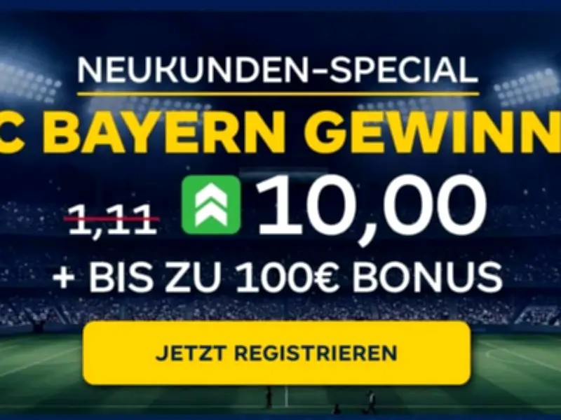 Merkur Bets Quotenboost: 10er Quote für Bayern-Sieg gegen Gladbach am 06.03.26
