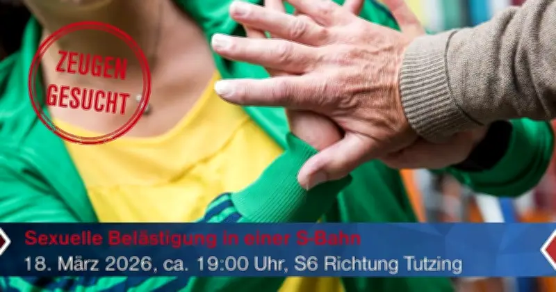 Münchner S-Bahn: Mädchen von Schwarzfahrer sexuell belästigt – Bundespolizei sucht Zeugin