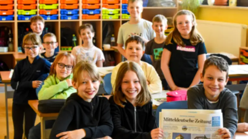 MZ-Medienklasse begeistert Leunaer Viertklässler für Zeitungslektüre und Leseförderung