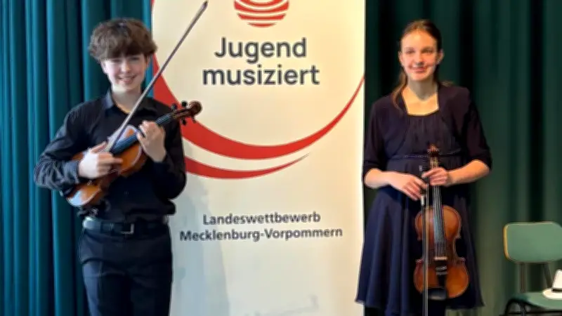 Neubrandenburger Violinduo erreicht Bundesfinale von Jugend musiziert mit Höchstpunktzahl