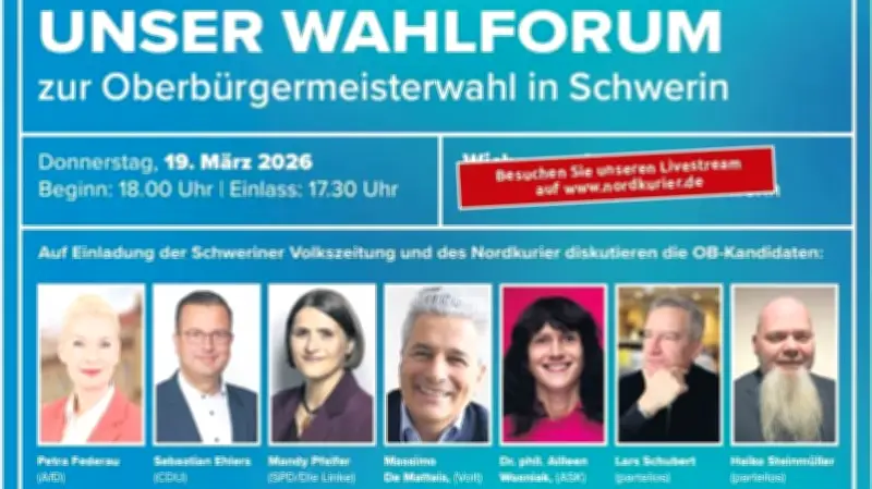 OB-Wahlforum in Schwerin ausverkauft - Livestream für alle Interessierten