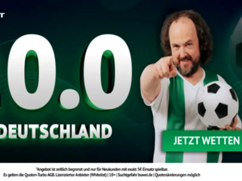ODDSET bietet Mega-Quotenboost: 20,0 statt 2,10 auf DFB-Sieg gegen Schweiz