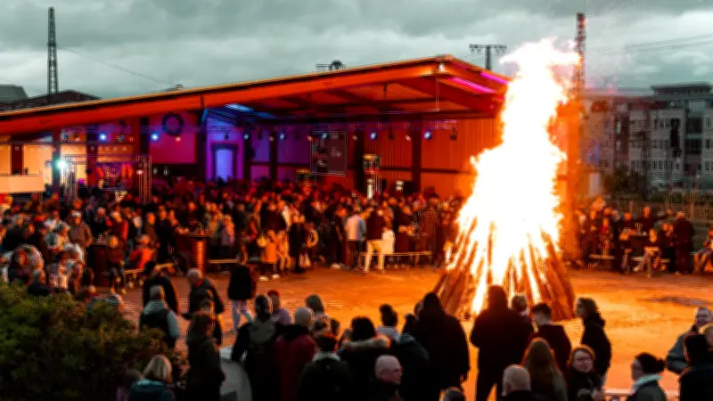 Osterfeuer am Güterbahnhof Neubrandenburg lädt zum Frühlingsbeginn ein