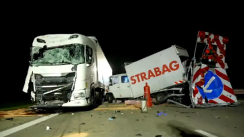 Schwerer Lkw-Unfall auf A2 in Brandenburg: Autobahn nach Kollision mit Baustelle gesperrt
