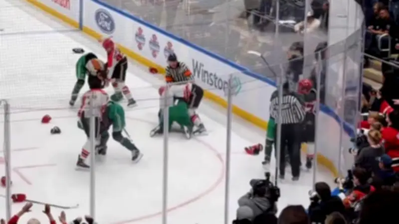 Traditionelles Duell eskaliert: Polizei und Feuerwehr liefern sich Schlägerei in UBS-Arena