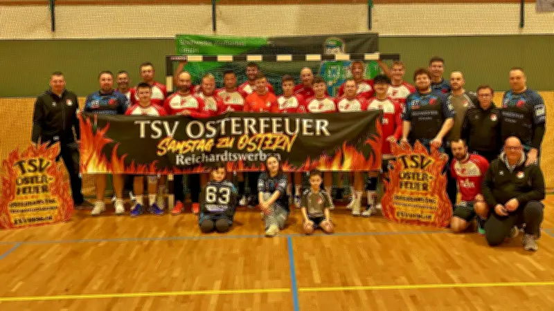 Traditionelles Osterfeuer des TSV Reichardtswerben lockt Besucher an