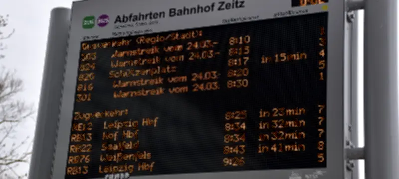 Ver.di-Streik im Burgenlandkreis: PVG-Busausfall trifft Fahrgäste hart