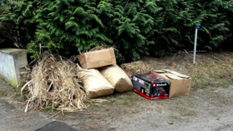 Verwirrung bei der Grünschnitt-Entsorgung im Saalekreis: Volle Kartons bleiben stehen