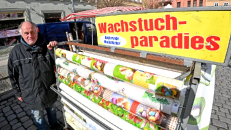 Wochenmarkt Aschersleben: Händler Hartmut Otto findet Heimat für Heimtextilien