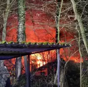 Dramatischer Laubenbrand in Burgkemnitz: Feuerwehr im Großeinsatz - Hund Loki vermisst