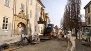 Großbaustelle in Quedlinburg: Steinweg-Umbau setzt sich nach Winterpause fort