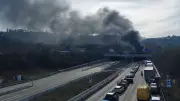 Großbrand im Engelbergtunnel: A81 bei Ludwigsburg nach Lkw-Feuer voll gesperrt