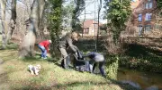 Politiker sammeln Müll am Ludwigsluster Kanal: Aktion zum Weltwassertag