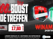 Winamax Quotenboost: 17,60 Quote für das Derby Köln gegen Gladbach am 21. März