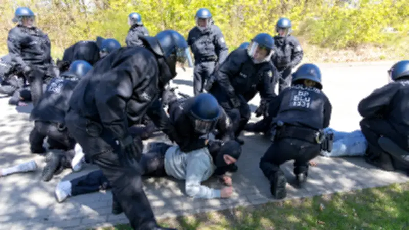 1. Mai: Bundespolizei trainiert Randale-Einsatz in Blumberg