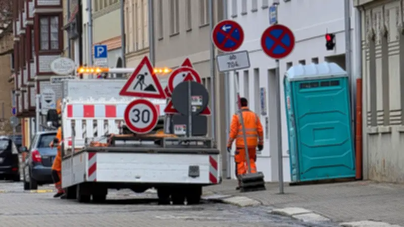 Baustelle Hinterbreite bis Juni: Starke Verkehrseinschränkungen in Ascherslebens Innenstadt