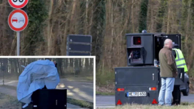 Blitzer-Anhänger auf Usedom: Unbekannte setzen Geschwindigkeitsmessgerät mit Sack außer Betrieb