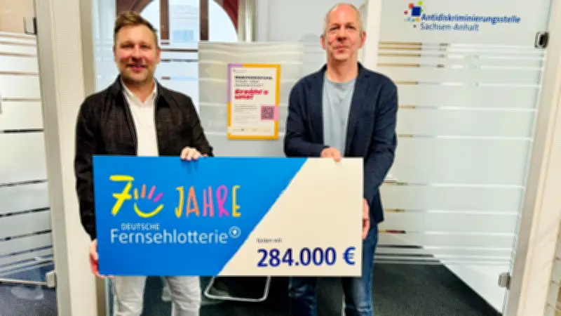 Deutsche Fernsehlotterie fördert Antidiskriminierungsberatung in Sachsen-Anhalt mit 284.000 Euro
