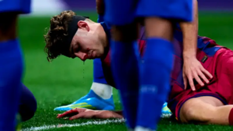 Dramatische Blutung bei Barça-Star: Musso trifft López unglücklich im Gesicht