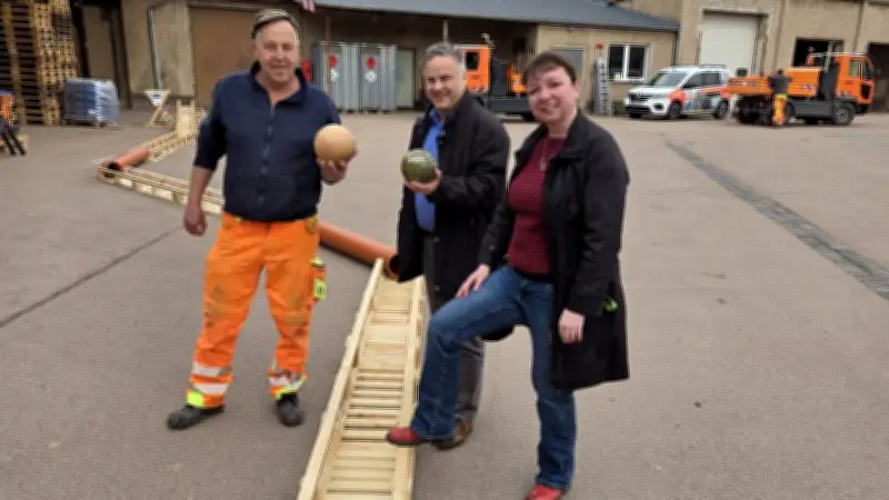 Familienfest in Mansfeld: XXL-Murmelbahn bereit für Luthers Einschulung