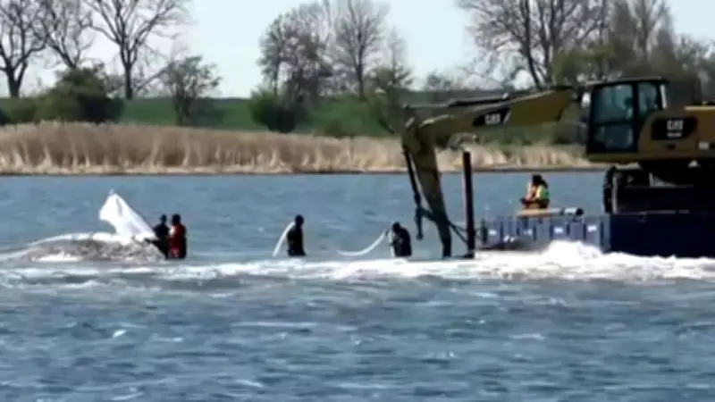 Großeinsatz am Wal: Bagger kämpft um das Leben von Timmy
