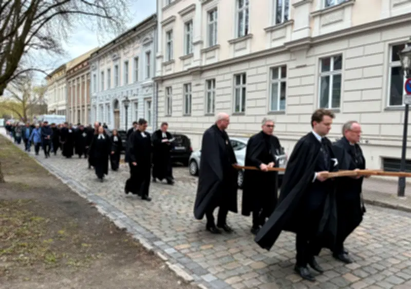 Karfreitagsprozession in Potsdam: Schweigender Zug durch die Innenstadt