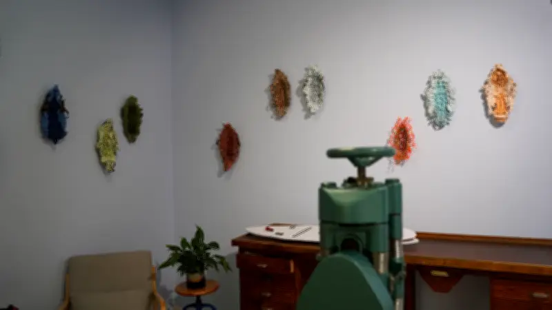 Keramik in Bewegung: Judith Runges organische Kunst verwandelt Halles Schaufenster