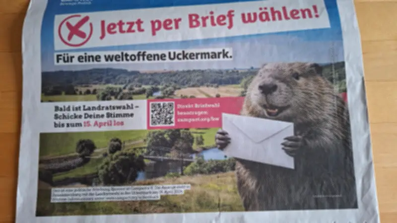 KI-Biber wirbt für Briefwahl: Campact-Kampagne zur Landratswahl in der Uckermark sorgt für Aufregung