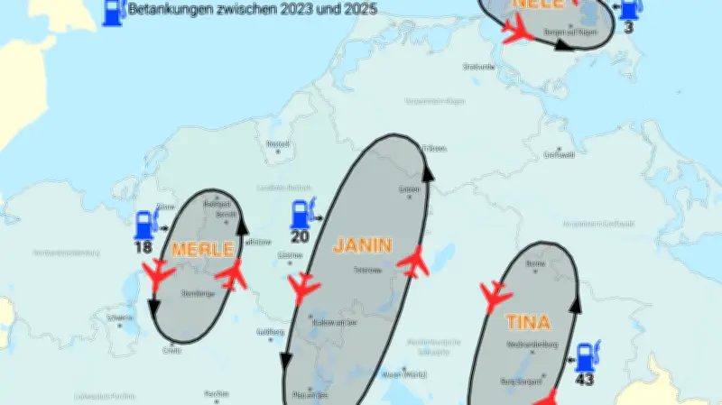 Luftbetankung über MV: Vier Tankrouten für Kampfjets