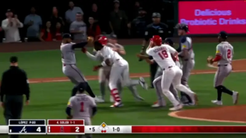 Massenschlägerei bei MLB-Spiel: Geste löst Tumult zwischen Angels und Braves aus